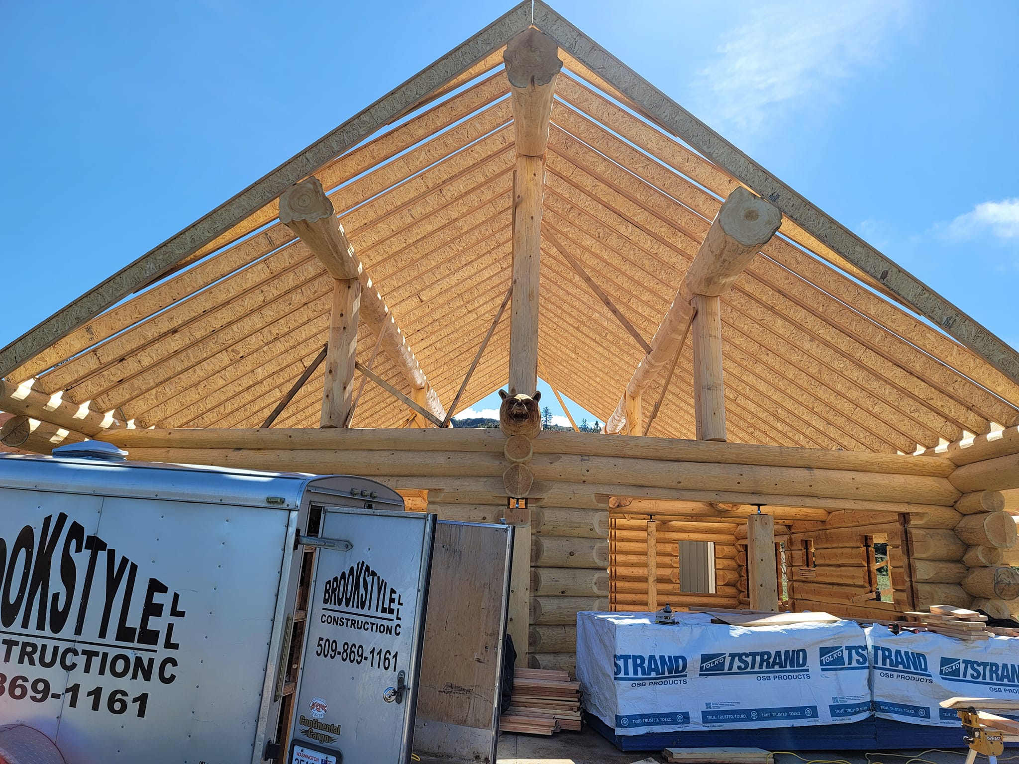 Timber frame rafter construction
